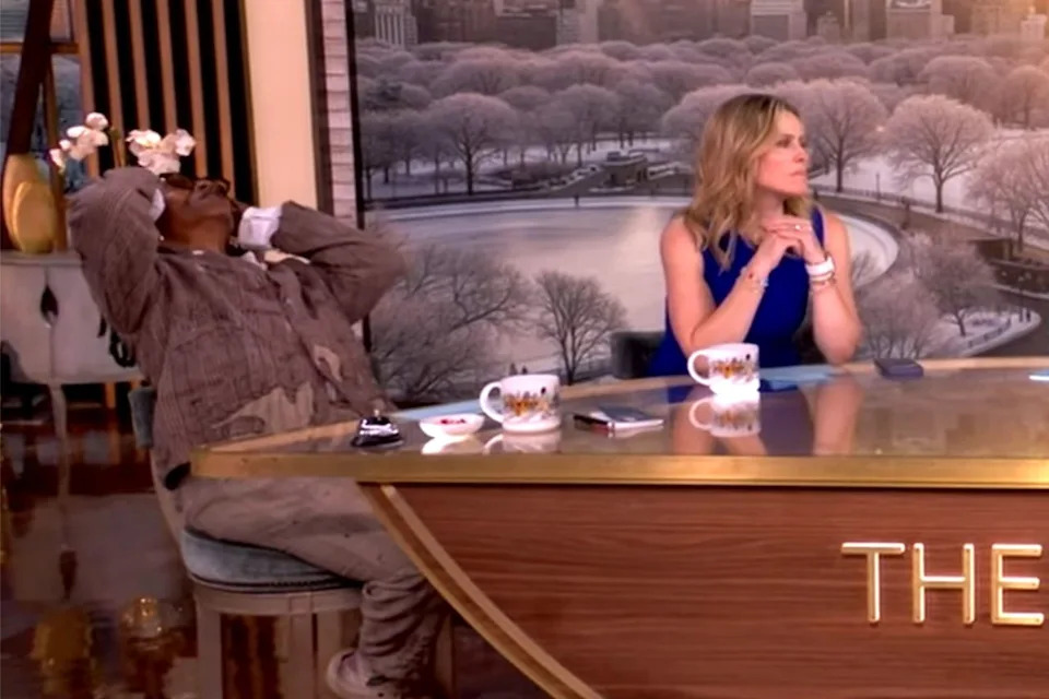 Whoopi Goldberg falls back in her chair on 'The View'Credit: ABC