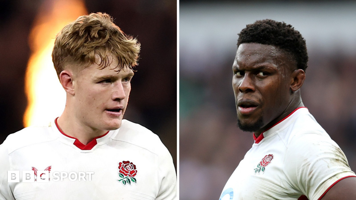 Fin Smith and Maro Itoje playing against Italy