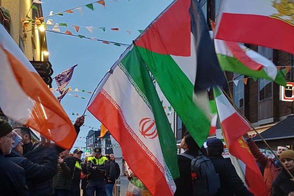 Protestors gathered in the city centre on Wednesday