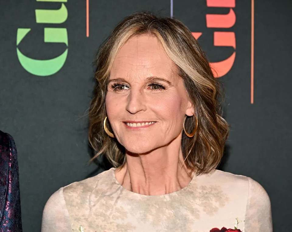 Helen Hunt at the LA Phil Opening Night Gala held at Walt Disney Concert Hall on October 14, 2025 in Los Angeles, California.
