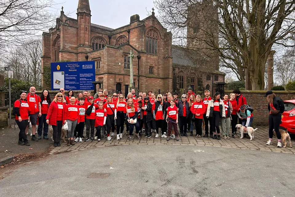 Tracy Kehoe's walking groupCredit: SWNS