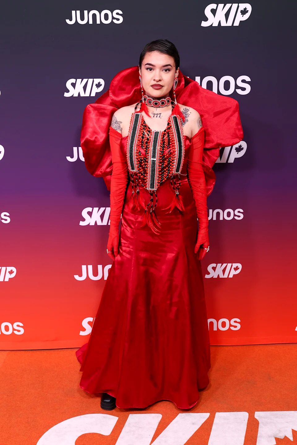 HAMILTON, ONTARIO - MARCH 29: Tia Wood attends the 2026 JUNO Awards at TD Coliseum on March 29, 2026 in Hamilton, Ontario. (Photo by Cindy Ord/Getty Images)