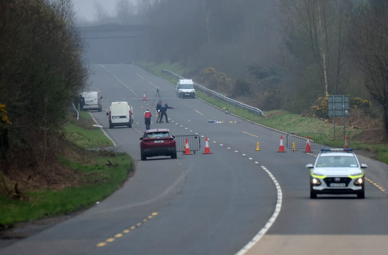 Gardaí closed off the R494 roadway at Birdhill and conducted a forensic examination of the scene