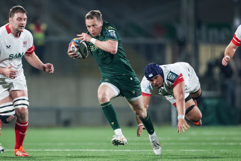 Connacht's Jack Carty makes a break. Photograph: Nick Elliott/Inpho