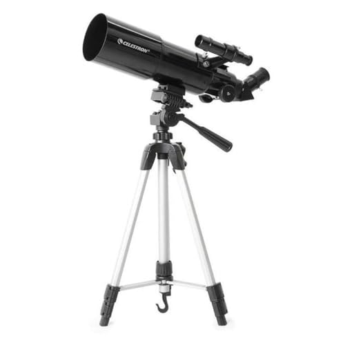 Celestron Travel Scope 80 Portable Refractor Telescope &ndash; 80mm Aperture, Fully-Coated Glass Optics &ndash; Includes Tripod, Smartphone Adapter, Backpack &amp; Software &ndash; Ideal for Beginners &amp; Travel