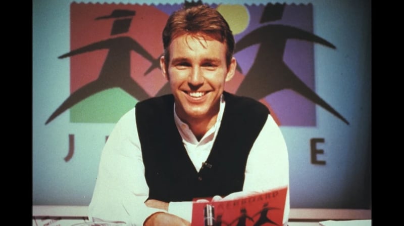 Ray D'Arcy in his younger days on Blackboard Jungle on RTÉ television.