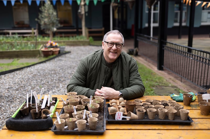 Conor Flood, who runs the garden project O'Connell School in Dublin. Photograph: Chris Maddaloni