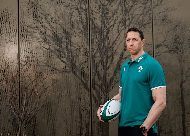Ireland women's head coach Scott Bemand has signed an extension to his contract up to the 2029 Women's Rugby World Cup. Photograph: Ben Brady/Inpho