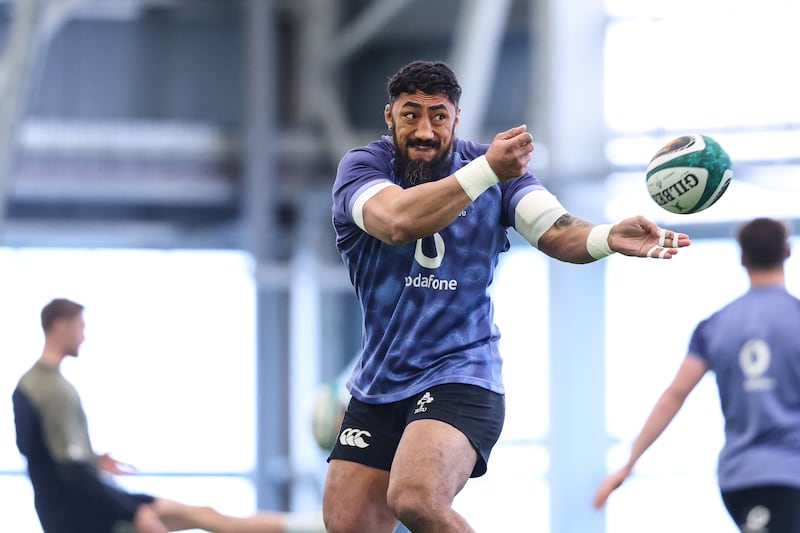 Bundee Aki returns to an Irish matchday squad for the first time in this year's Six Nations. Photograph: Ben Brady/Inpho
