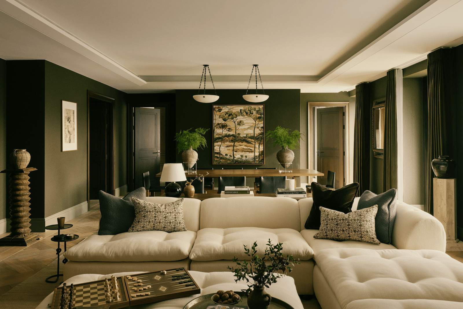 A central London apartment is brought to life with dark colours and an artful layering of old and new Designed by Albion...