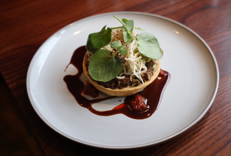 Duck tartlet starter at Richmond. Photograph: Bryan O'Brien