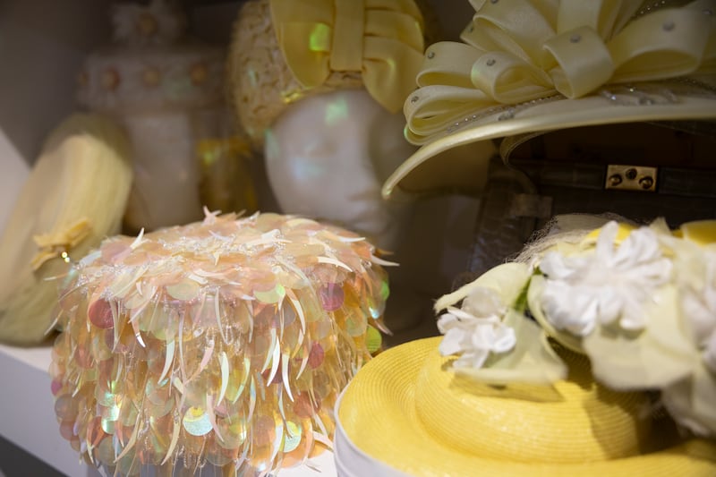 Vintage hats from co-owners and sisters Kathy Sherry and Caroline Quinn in Dirty Fabulous in Monaghan. Photograph: Chris Maddaloni/The Irish Times 