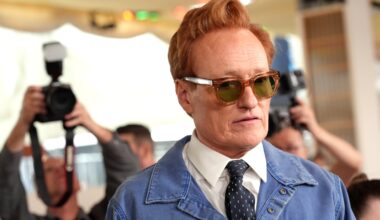 Academy Awards host Conan O'Brien is interviewed after rolling out the red carpet for Sunday's Oscars telecast, on Wednesday at the Dolby Theatre in Los Angeles.