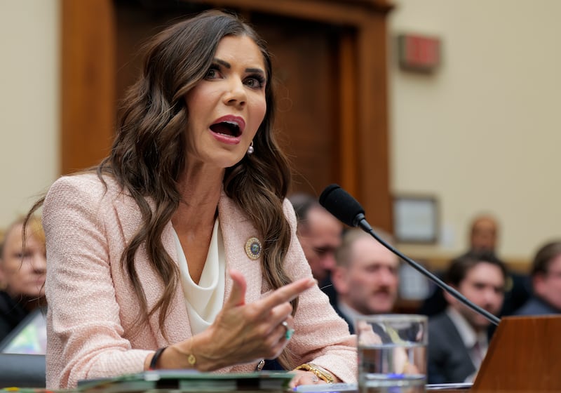 Kristi Noem. Photograph: Heather Diehl/Getty Images