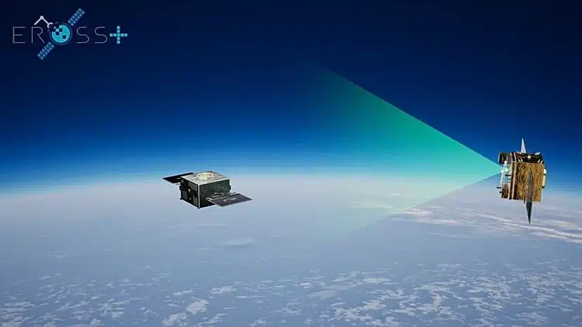 Eross Mission A Satellite Approaches Another For Servicing In Orbit