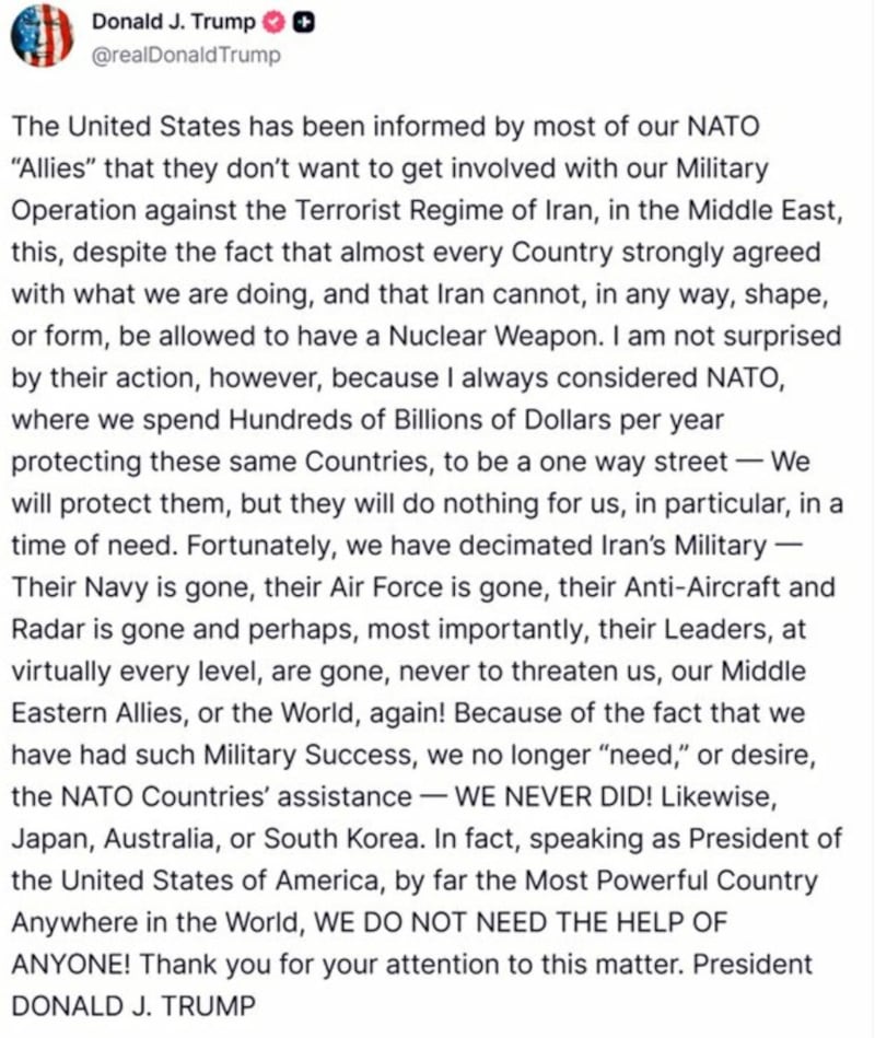 Photograph: Truth Social