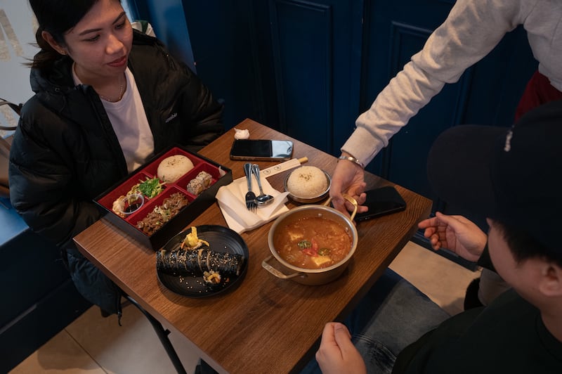 Food being served at Pocha Korean Street Food, pictured at their restaurant on Marlborough Street in Dublin