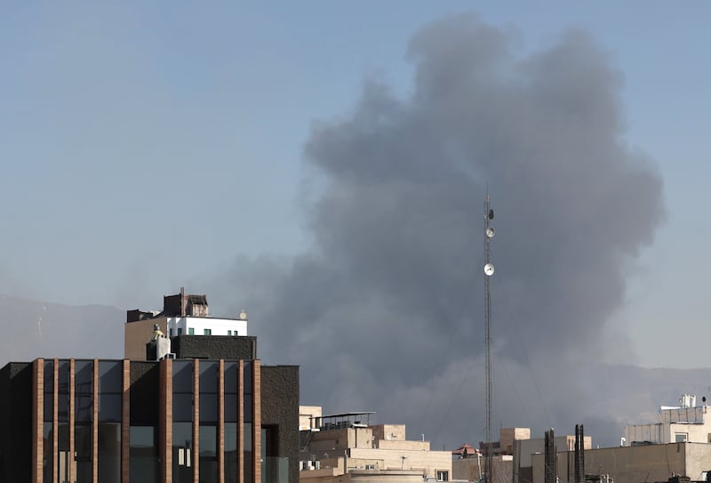 Smoke rises after an airstrike in central Tehran, Iran, March 5th 2026. Photograph: EPA