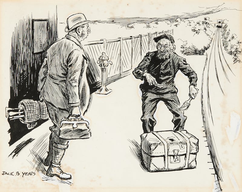 Our Railway System (And a Very Bad One Too) by Jack B Yeats, at Whyte’s Irish and International Art auction (€6,000-€8,000)