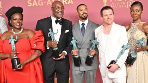 Wunmi Mosaku, Delroy Lindo, Michael B. Jordan, Jack O'Connell and Jayme Lawson at the 32nd Annual Actor Awards Presented by SAG-AFTRA held at Shrine Auditorium and Expo Hall on March 01, 2026 in Los Angeles, California.