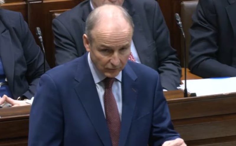 Martin speaking in the Dáil last month. Photograph: Oireachtas tv