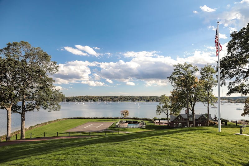 This area of the property sold by Billy Joel  comes with a helipad. Photograph: Eric Striffler/New York Times
