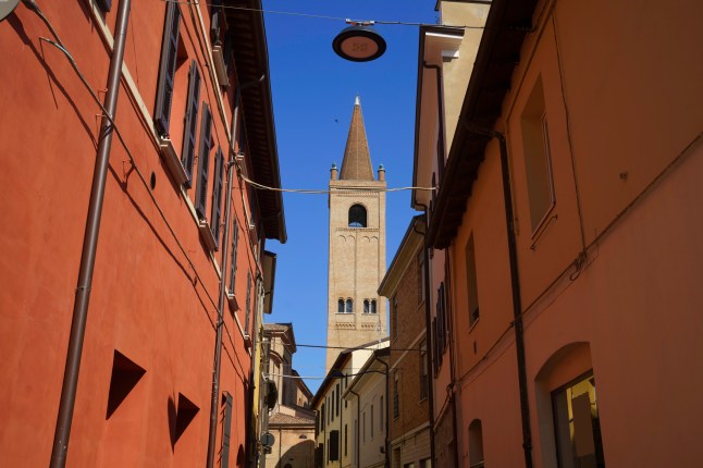 A street in Forli, Emilia-Romagna, Italy.