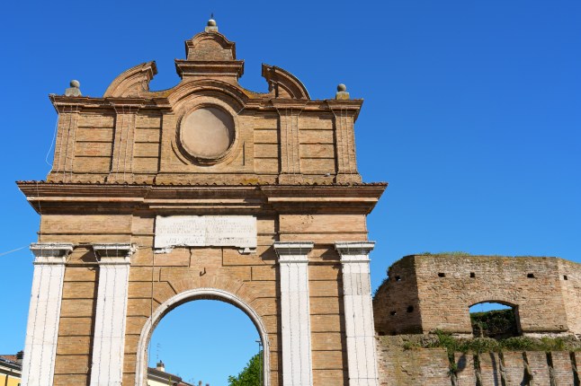 Schiavonia gate in Forlì, Italy.