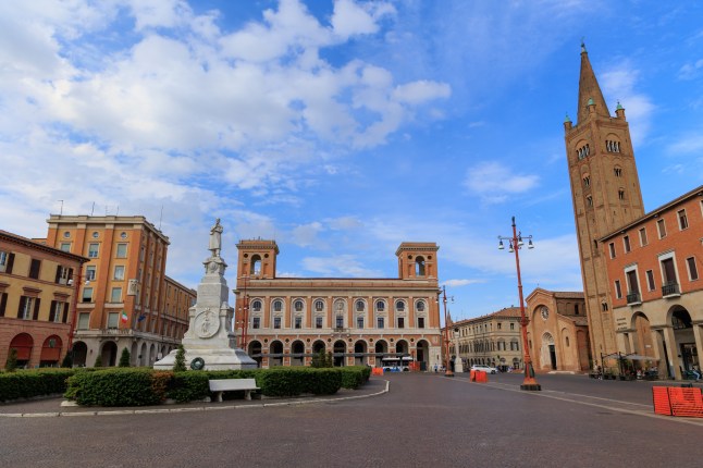 Main square in Forli, Italy.