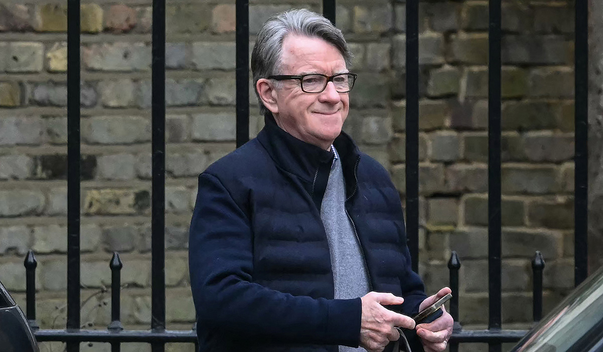 Former UK ambassador to the United States, Peter Mandelson, is pictured as he leaves his residence in central London on February 21, 2026. Mandelson faces a criminal investigation over claims he shared confidential information with late US sex offender Jeffrey Epstein nearly two decades ago. (Photo by JUSTIN TALLIS / AFP via Getty Images)