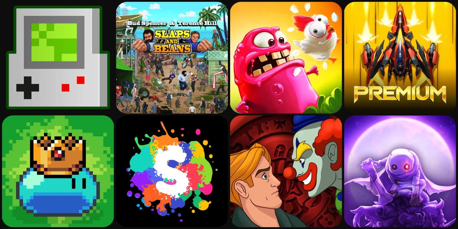 A collage of images of characters