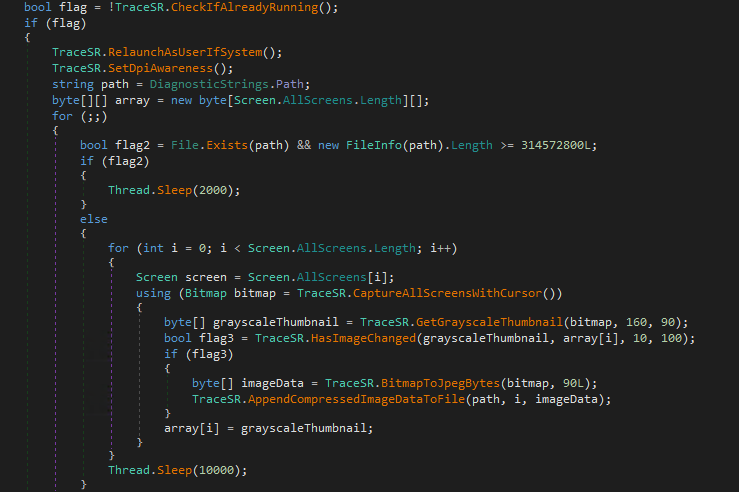 Figure 6 - SilverScreen main loop operation.