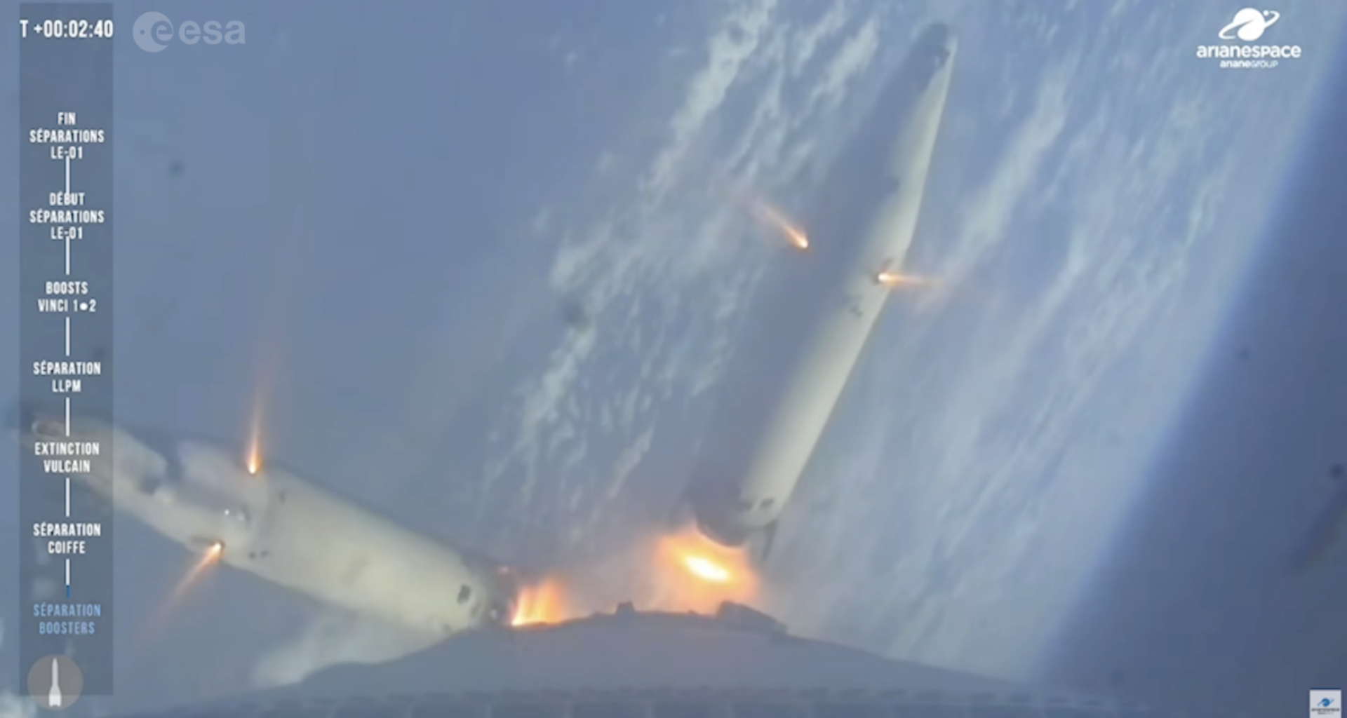 Highlights of first launch of Ariane 6 with four boosters