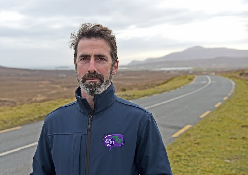 Colm MacEachmharcaigh on Achill Island. Photograph: Conor McKeown