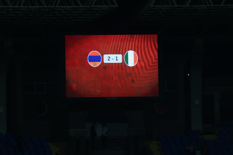Ireland's display in Armenia was actually comical. Photograph: Ryan Byrne/Inpho