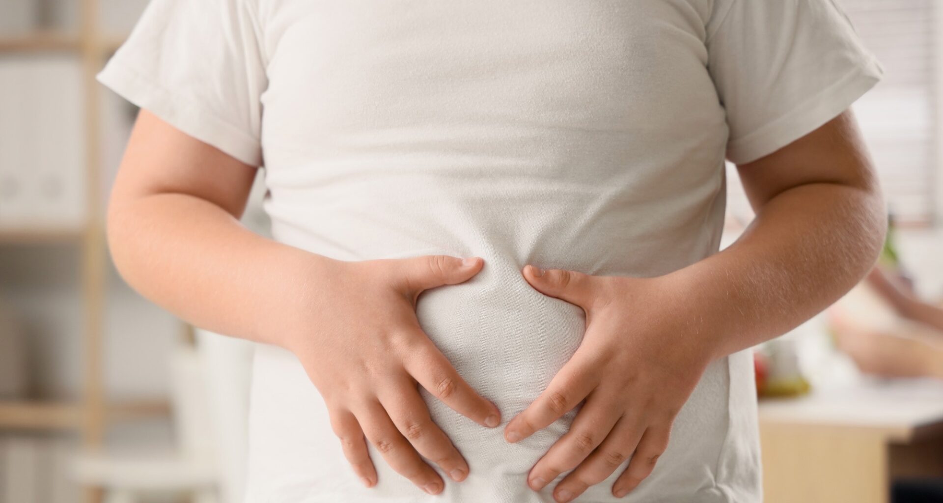 Overweight boy at nutritionist