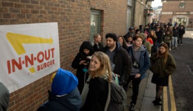 People queue for hours in the cold as In-N-Out Burger comes to Dublin – The Irish Times