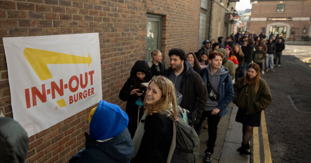 People queue for hours in the cold as In-N-Out Burger comes to Dublin – The Irish Times