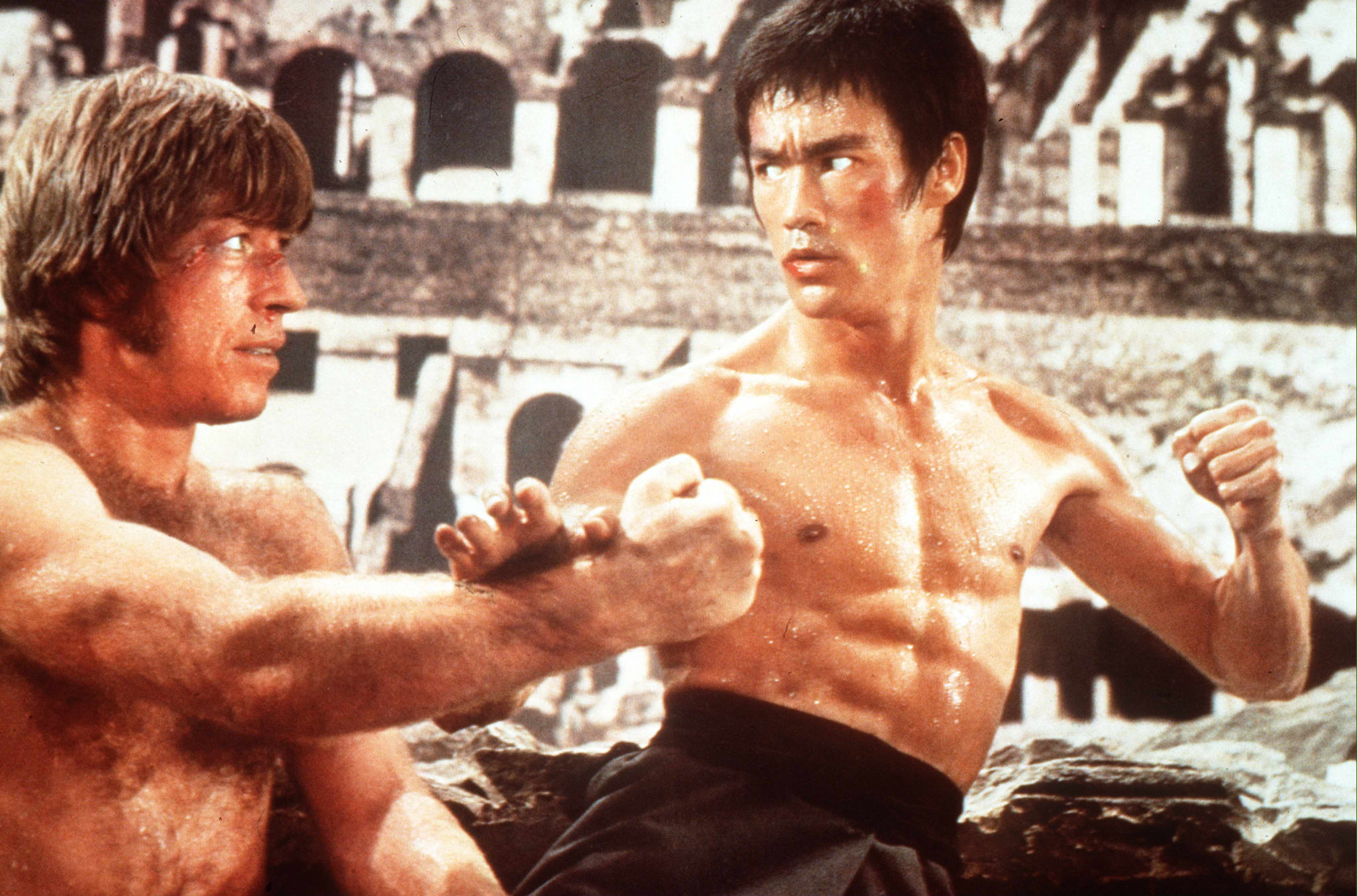 Chuck Norris fighting Bruce Lee in 1972’s ‘The Way of the Dragon’