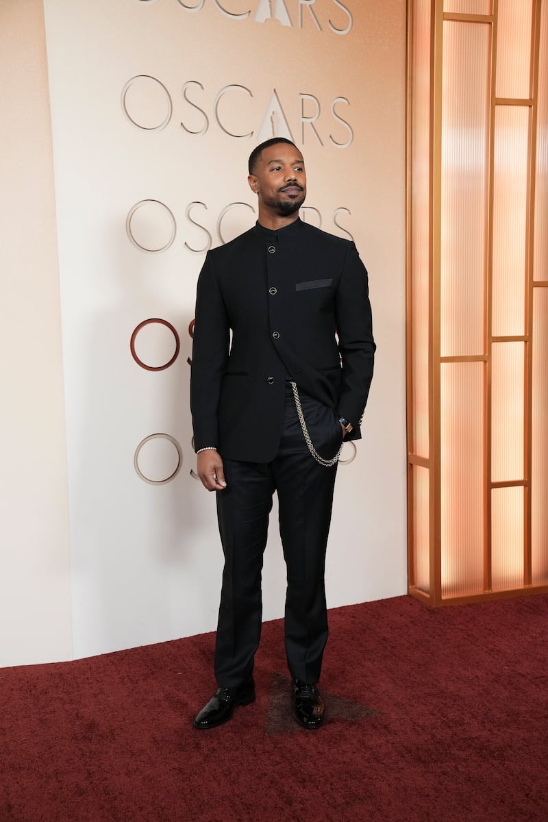 Best actor winner Michael B Jordan in Louis Vuitton. Photograph: Jutharat Pinyodoonyachet/New York Times