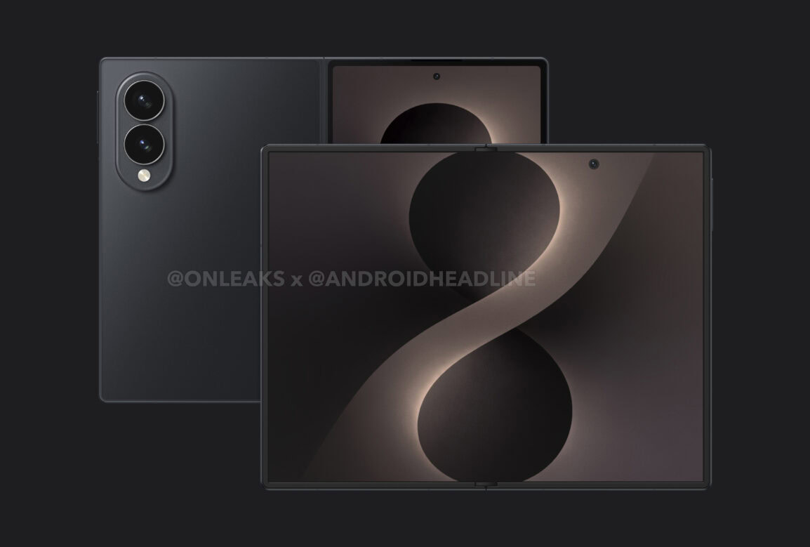 Leaked renders of the Samsung Galaxy Z Fold 8 Wide