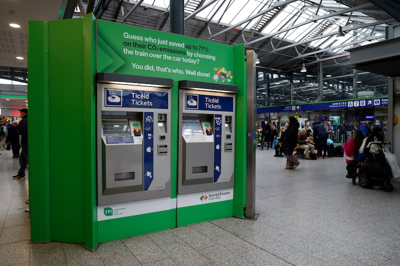 Heuston Station ticket machines: Our reader stresses that in the past, if there had not been any seats in the first-class carriage his CityGold ticket gave him access to, he was allowed to make his way to the cheap seats. Photograph: Nick Bradshaw