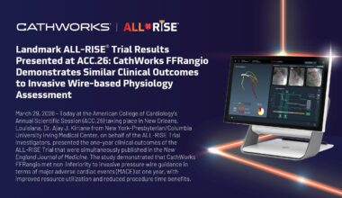 CathWorks FFRangio Demonstrates Similar Clinical Outcomes to Invasive Wire-based Physiology Assessment