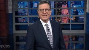 Stephen Colbert hosts the Feb. 23, 2026 edition of "The Late Show" (CBS)