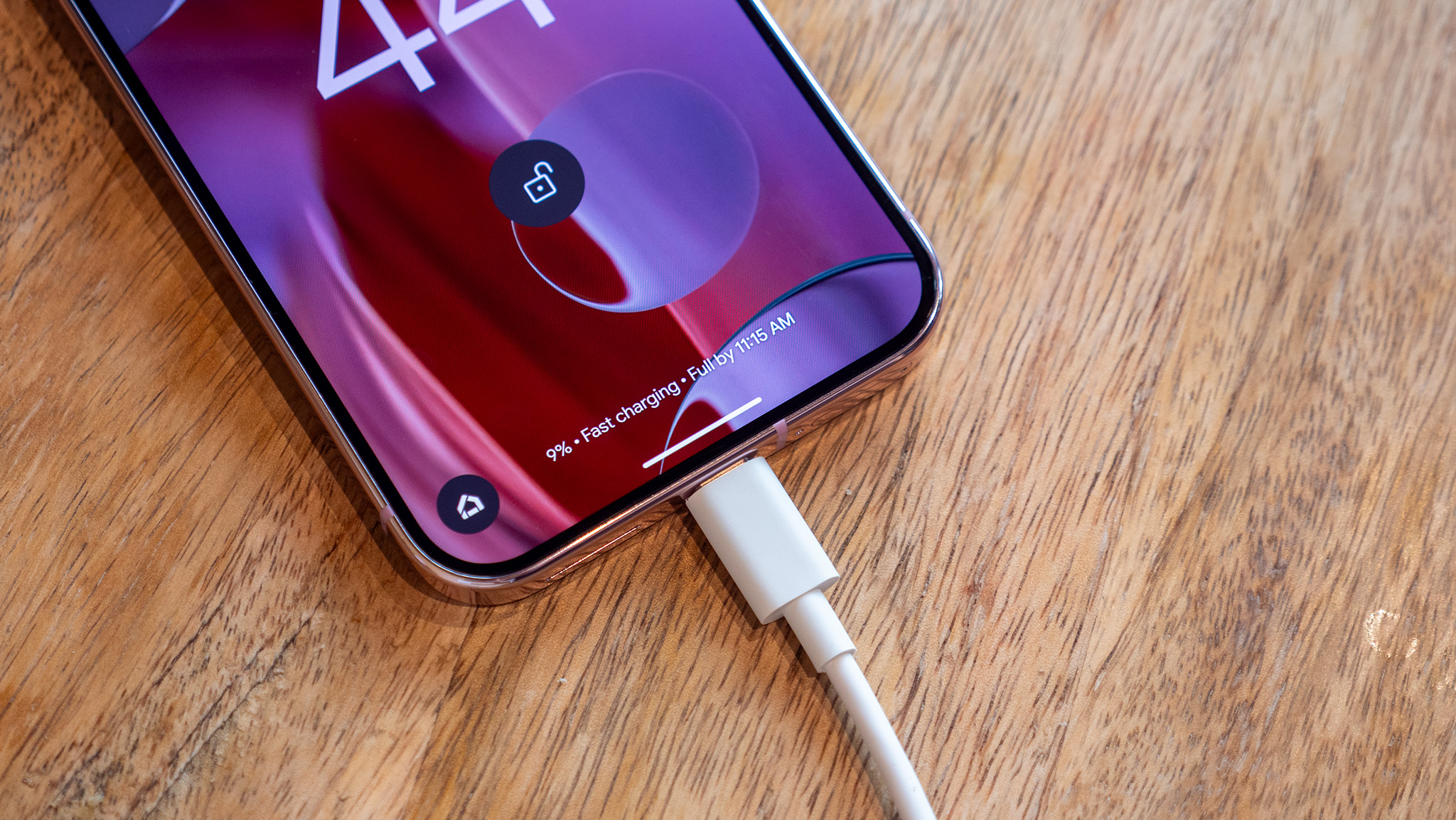 Charging the Google Pixel 9 Pro XL with Google's 45W Pixel charger