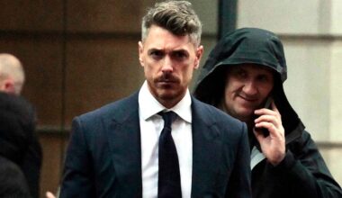 Lonan O'Herlihy outside the court