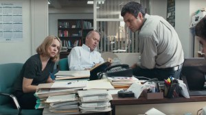 From l to r: Rachel McAdams, Michael Keaton, and Mark Ruffalo in 'Spotlight'