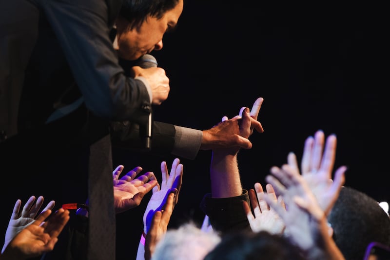 Some say Nick Cave is a kind of preacher. Photograph: Megan Cullen
