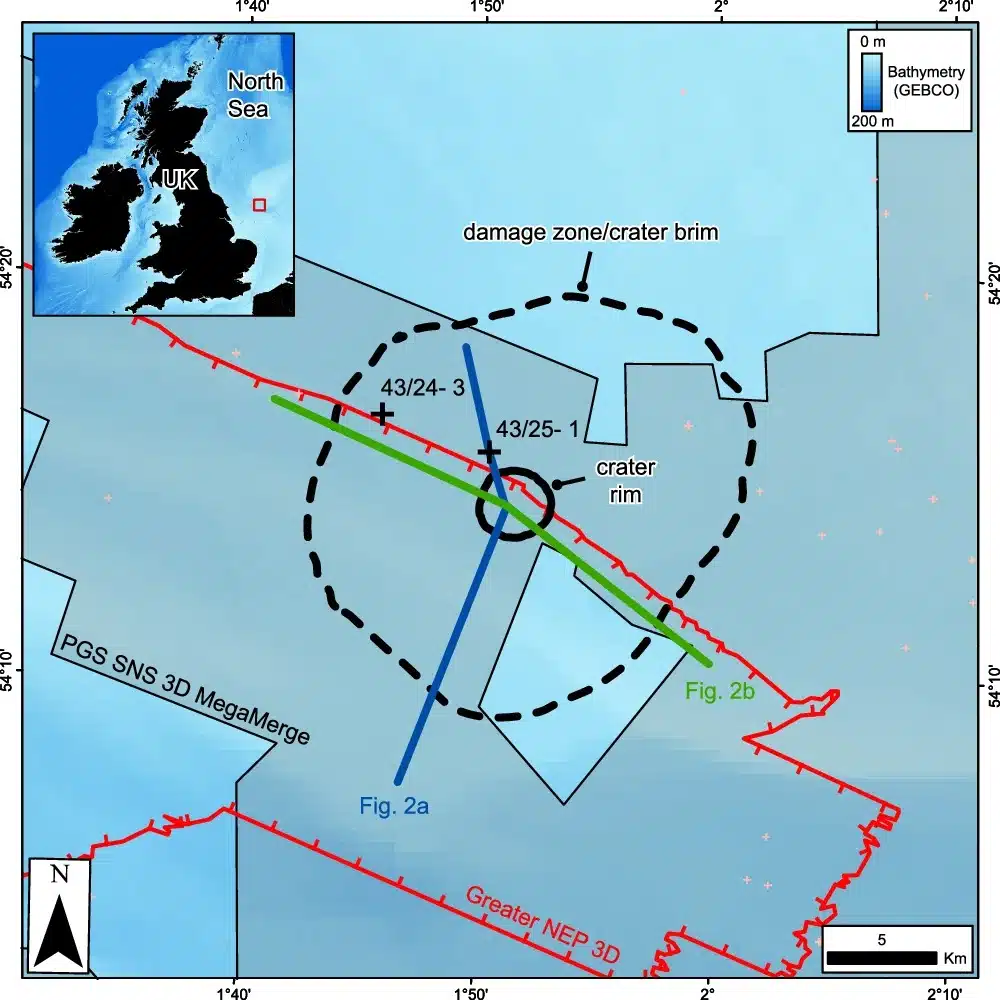 Map Highlighting The Silverpit Crater And Its Impacted Region
