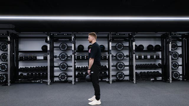 Marchon coach Patrick James demonstrating a Romanian deadlift